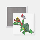 Feuerwehrschildkröte-Cartoon Magnet (Vorderseite/Rückseite)