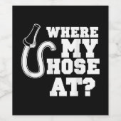 Feuerwehrschlauch Adulter Humor für Feuerwehrleute Weinetikett (Einzelnes Label)