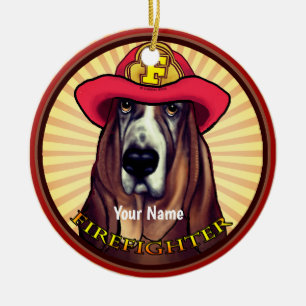 Feuerwehrschmuck für Hunde Keramik Ornament