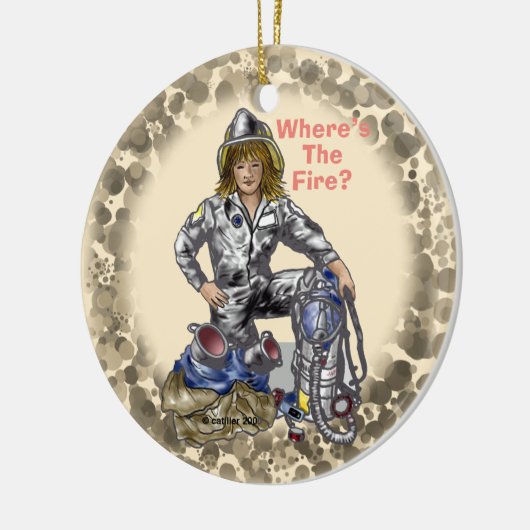 Feuerwehrschmuck Keramik Ornament (Links)