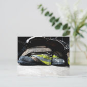 Feuerwehrschuhe Postkarte (Stehend Vorderseite)