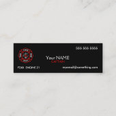 Feuerwehrschwarz Mini Visitenkarte (Vorderseite)