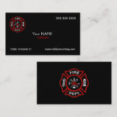 Feuerwehrschwarz Visitenkarte (Vorne/Hinten)