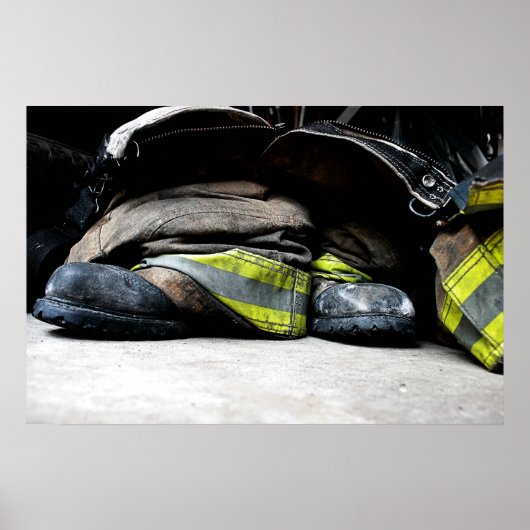 Feuerwehrstiefel-Poster Poster (Vorne)