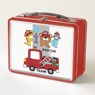 Feuerwehrteam Metall Brotdose