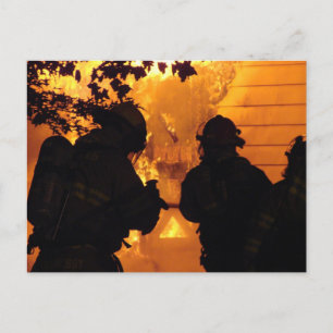 Feuerwehrteam Postkarte