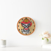 Feuerwehruhr für Welpenhund Runde Wanduhr (Zuhause)