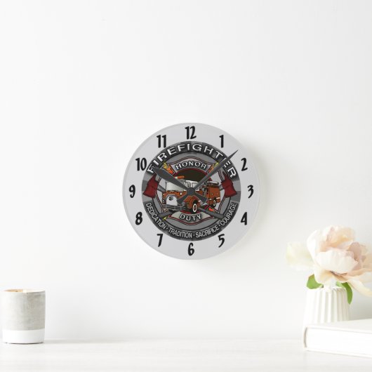 Feuerwehruhr Runde Wanduhr (Zuhause)