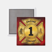 Feuerwehrunternehmen - Motor 1 Magnet (Vorderseite/Rückseite)