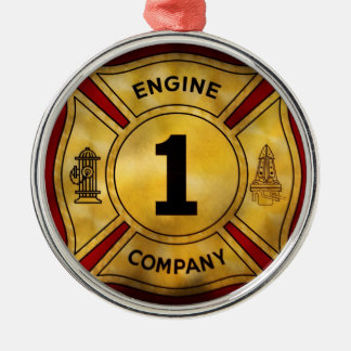 Feuerwehrunternehmen - Motor 1 Silbernes Ornament