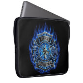 Feuerwehrverkleidung Notebook-Tasche mit Blauer Fl Laptopschutzhülle (Vorne Rechts)