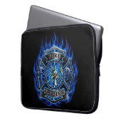Feuerwehrverkleidung Notebook-Tasche mit Blauer Fl Laptopschutzhülle (Vorderseite Links)