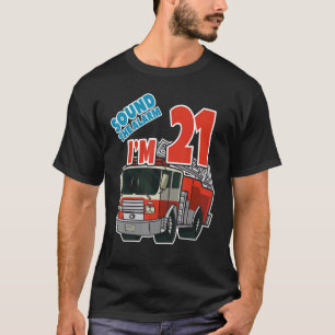 Feuerwehrwagen 21. Geburtstag Feuerwehrfahrzeuge T T-Shirt