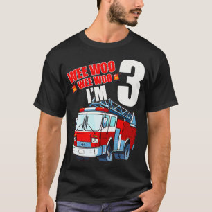 Feuerwehrwagen 3. Geburtstag Junge Kleinkind Feuer T-Shirt