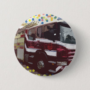 Feuerwehrwagen Button
