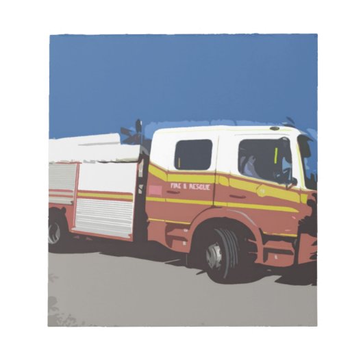 Feuerwehrwagen Notizblock (Vorderseite)