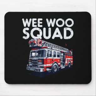 Feuerwehrwagen Wee Woo Squad Feuerwehrmann Männer Mousepad