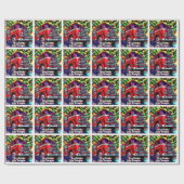 Feuerwehrwagen Weihnachten Geschenkpapier (Flach)