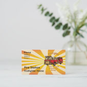 Feuerwehrwagenparkplatz Visitenkarte (Stehend Vorderseite)