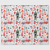 Feuerwehrwerkzeuge Geschenkpapier (Flach)