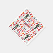 Feuerwehrwerkzeuge Serviette (Ecke)