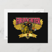 Feuerwehrwings Postkarte (Vorne/Hinten)
