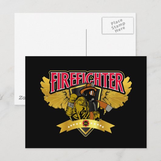 Feuerwehrwings Postkarte (Vorne/Hinten)