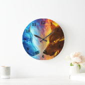 Feuerwehrwölfe-Wall-Uhr Große Wanduhr (Zuhause)