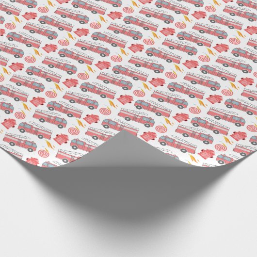 Feuerwehrwrapper Geschenkpapier (Ecke)