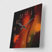 Feuerwelle Quadratische Wanduhr (Winkel)