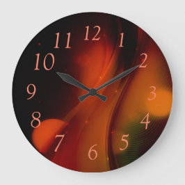 Feuerwelle Quadratische Wanduhr