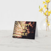 Feuerwerk 11 4. Juli Karte (Gelbe Blume)