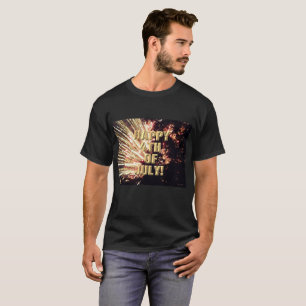 Feuerwerk 11 4. Juli Männer schwarzes Shirt