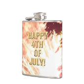 Feuerwerk 12 4. Juli umhüllte Flasche Flachmann (Links)