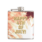 Feuerwerk 12 4. Juli umhüllte Flasche Flachmann (Vorderseite)