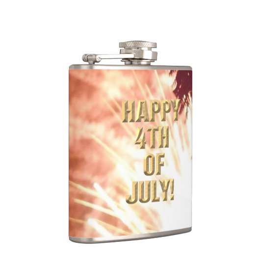 Feuerwerk 12 4. Juli umhüllte Flasche Flachmann (Rechts)