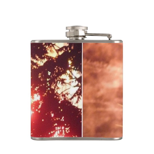 Feuerwerk 12 4. Juli umhüllte Flasche Flachmann (Rückseite)