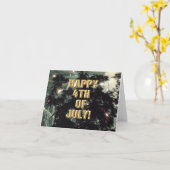 Feuerwerk 13 4. Juli Karte (Gelbe Blume)