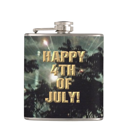 Feuerwerk 13 4. Juli umhüllter Kolben Flachmann (Vorderseite)