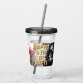 Feuerwerk 14 4. Juli Acryl-Wäscher Acryltrinkbecher (Rückseite)