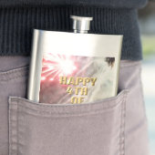 Feuerwerk 14. Juli Edelstahlkolben Flachmann (Beispiel)