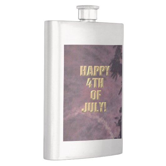 Feuerwerk 16 4. Juli Edelstahlkolben Flachmann (Rechts)