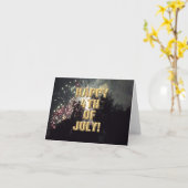 Feuerwerk 18 4. Juli Karte (Gelbe Blume)