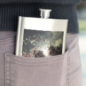 Feuerwerk 18 Messkolben aus rostfreiem Stahl Flachmann (Beispiel)