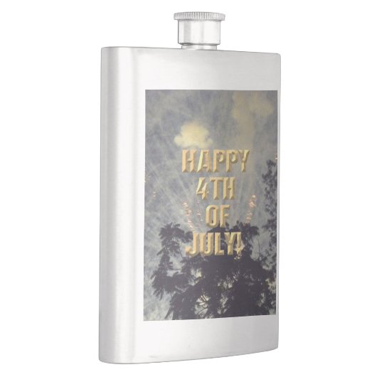 Feuerwerk 19 4. Juli Edelstahlkolben Flachmann (Rechts)