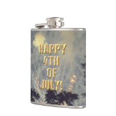 Feuerwerk 19 4. Juli umhüllte Flasche Flachmann (Links)