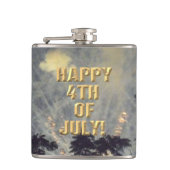 Feuerwerk 19 4. Juli umhüllte Flasche Flachmann (Vorderseite)