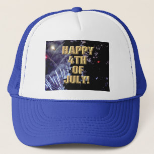 Feuerwerk 1 4. Juli blauer LKW-Hut Truckerkappe