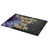 Feuerwerk 1 4. Juli Glasschneidplatte Schneidebrett (Ecke)