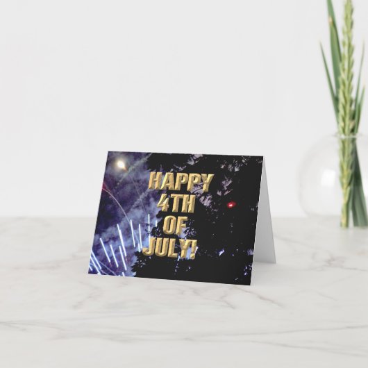 Feuerwerk 1 4. Juli Karte (Vorderseite)